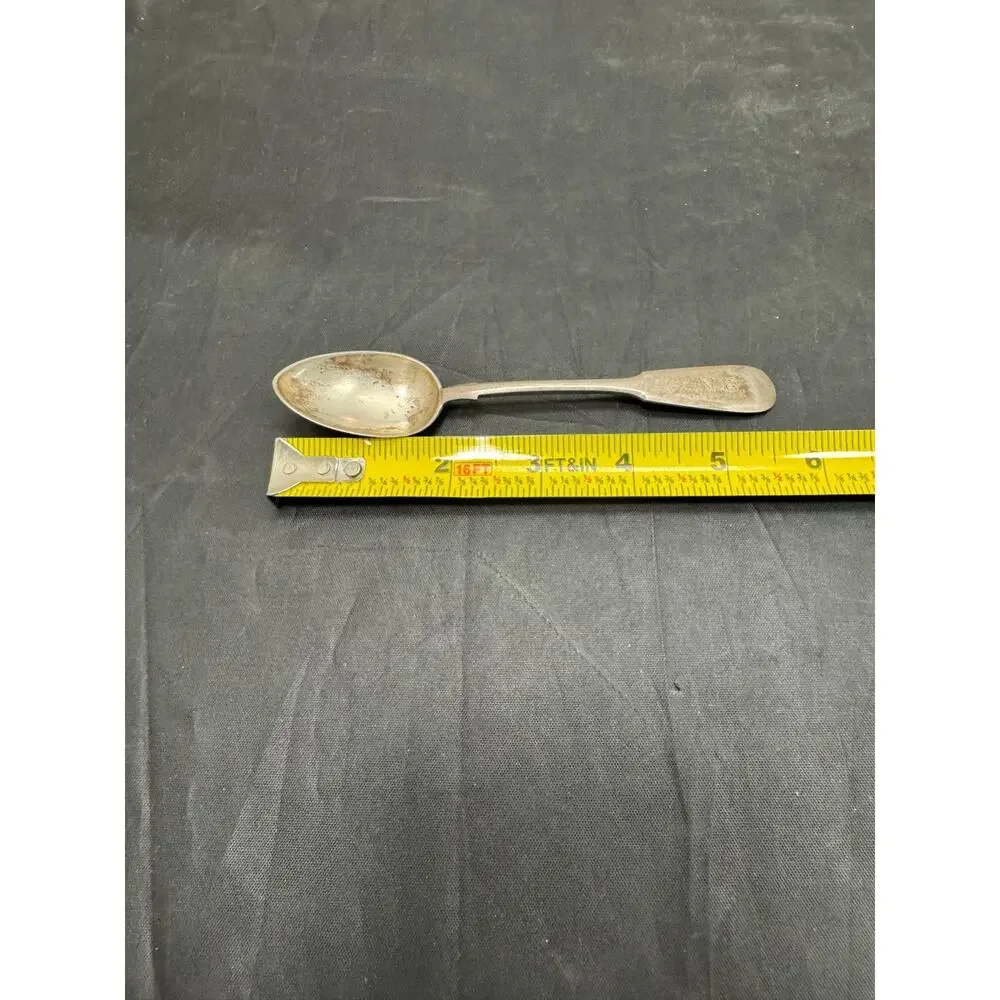 Pair Antique Russian Solid Silver Fiddle Spoons Fedor Zinoviev 1908-1917 84